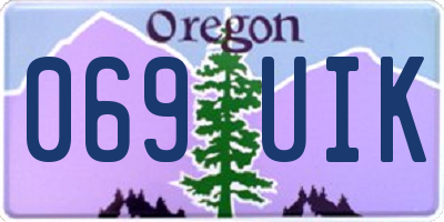 OR license plate 069UIK
