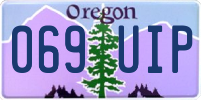 OR license plate 069UIP