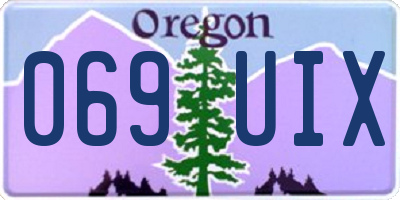 OR license plate 069UIX