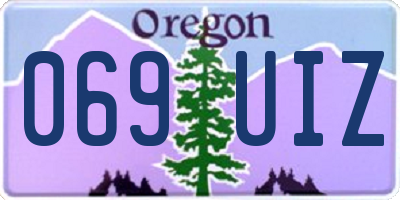 OR license plate 069UIZ