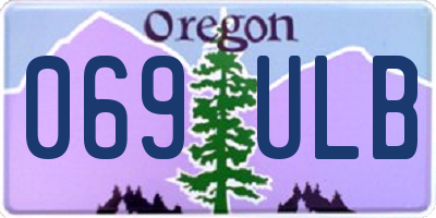 OR license plate 069ULB