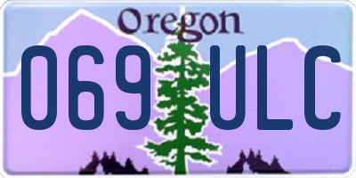 OR license plate 069ULC