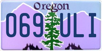 OR license plate 069ULI