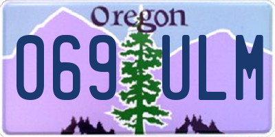OR license plate 069ULM
