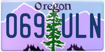 OR license plate 069ULN