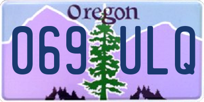 OR license plate 069ULQ