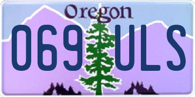 OR license plate 069ULS