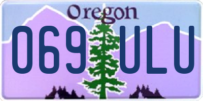 OR license plate 069ULU