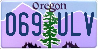 OR license plate 069ULV