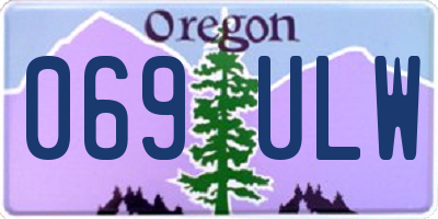 OR license plate 069ULW