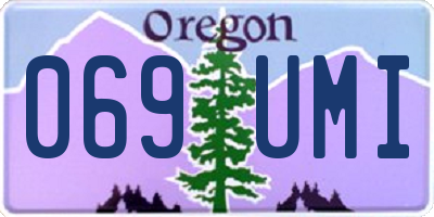 OR license plate 069UMI