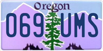 OR license plate 069UMS