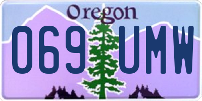 OR license plate 069UMW