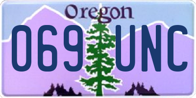 OR license plate 069UNC