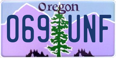 OR license plate 069UNF