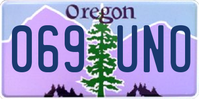OR license plate 069UNO
