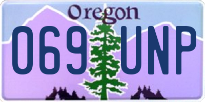 OR license plate 069UNP