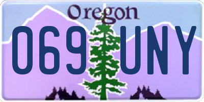 OR license plate 069UNY
