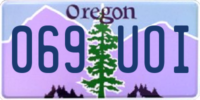 OR license plate 069UOI