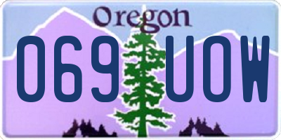 OR license plate 069UOW