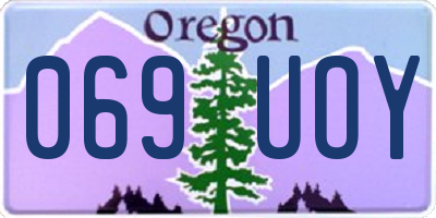 OR license plate 069UOY
