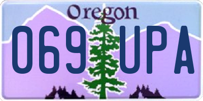 OR license plate 069UPA