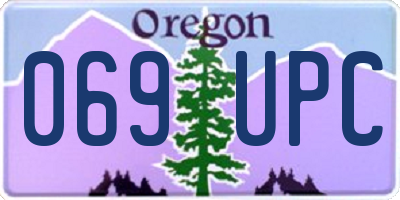 OR license plate 069UPC