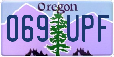 OR license plate 069UPF