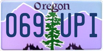 OR license plate 069UPI