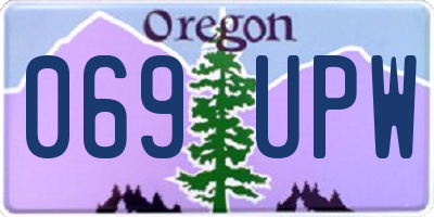 OR license plate 069UPW