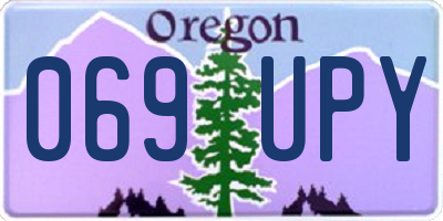 OR license plate 069UPY