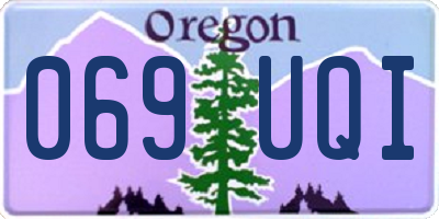 OR license plate 069UQI