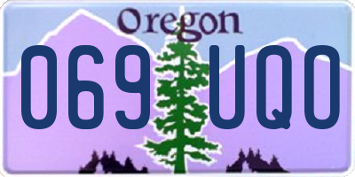 OR license plate 069UQO
