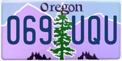 OR license plate 069UQU
