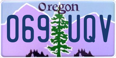 OR license plate 069UQV