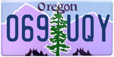 OR license plate 069UQY