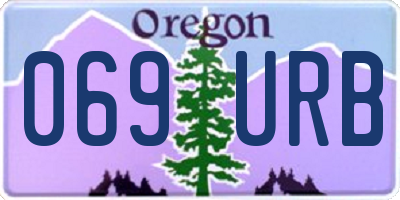 OR license plate 069URB