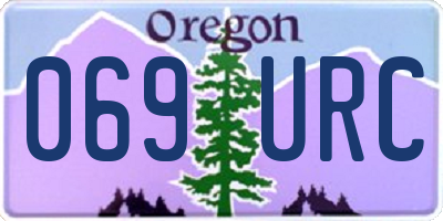 OR license plate 069URC
