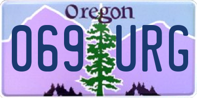 OR license plate 069URG