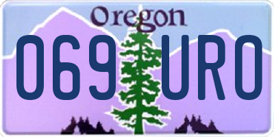 OR license plate 069URO