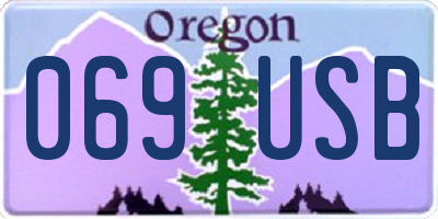 OR license plate 069USB
