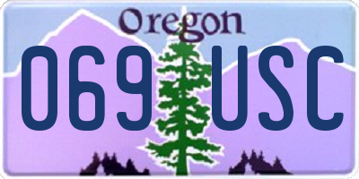 OR license plate 069USC
