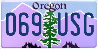 OR license plate 069USG