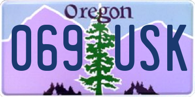 OR license plate 069USK