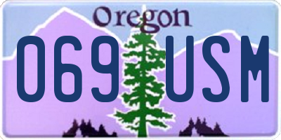 OR license plate 069USM