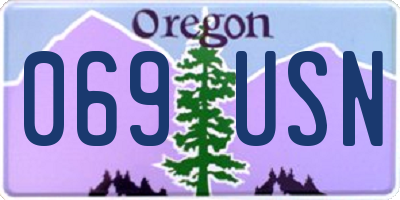 OR license plate 069USN