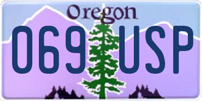 OR license plate 069USP
