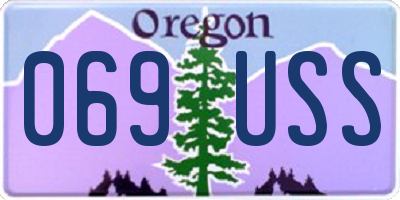 OR license plate 069USS