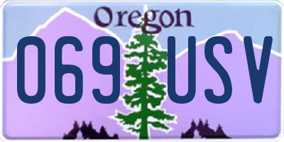 OR license plate 069USV