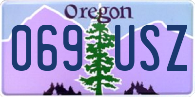 OR license plate 069USZ
